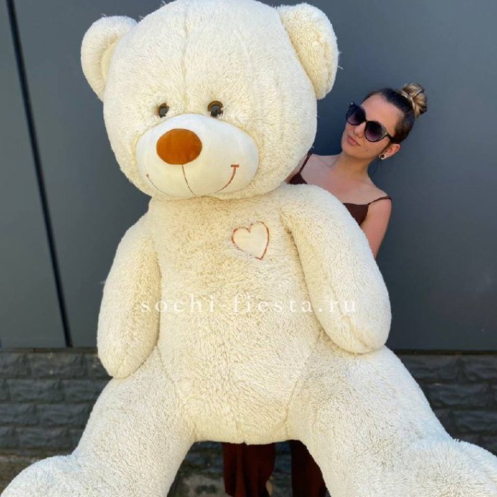 Белый плюшевый мишка большой в Кемерово