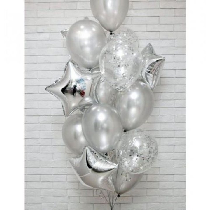 Фонтан шаров "Сильвер мун" в Кемерово