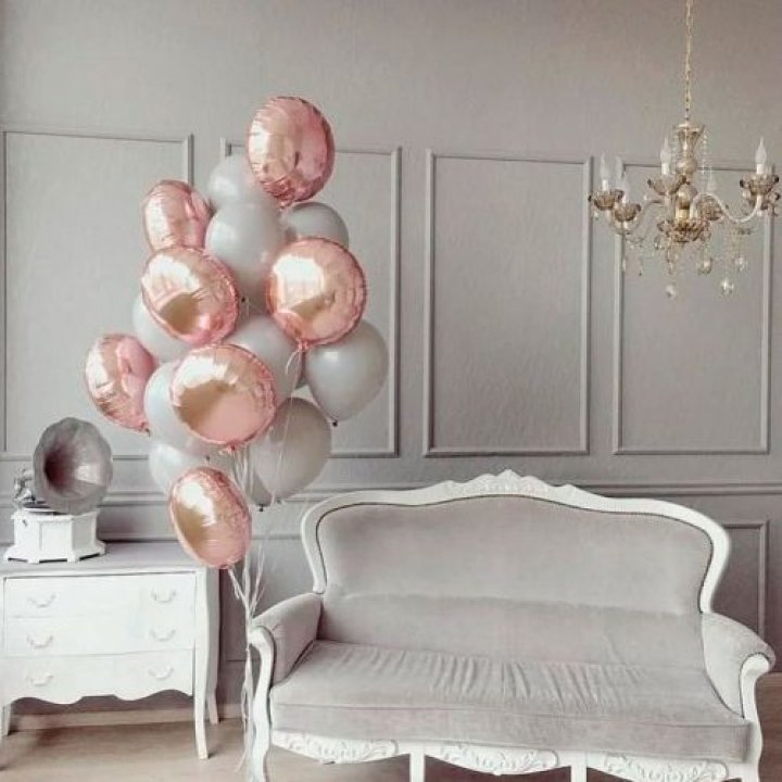 Фонтан шаров "Софт рози" в Кемерово