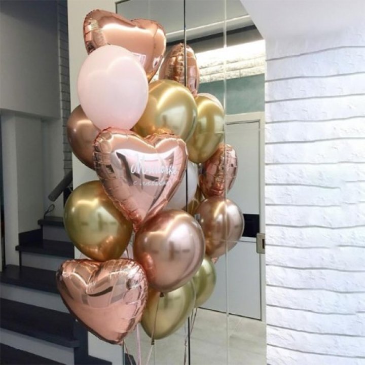 Фонтан шаров "От сердечка" в Кемерово