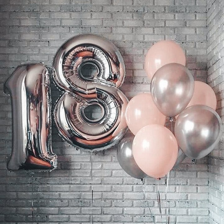 Фольгированный шар Серебряная Цифра в Кемерово