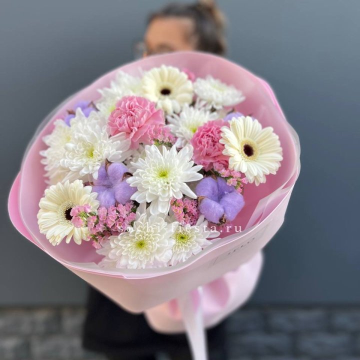 Букет цветов "Пинк спринг" в Кемерово