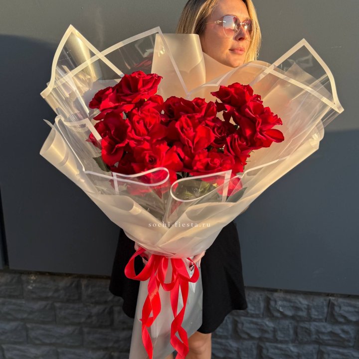  Букет  высоких роз 15 шт в Кемерово