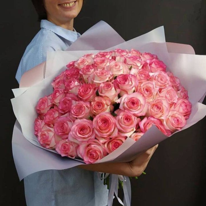 101 роза Джумилия в оформлении  в Кемерово