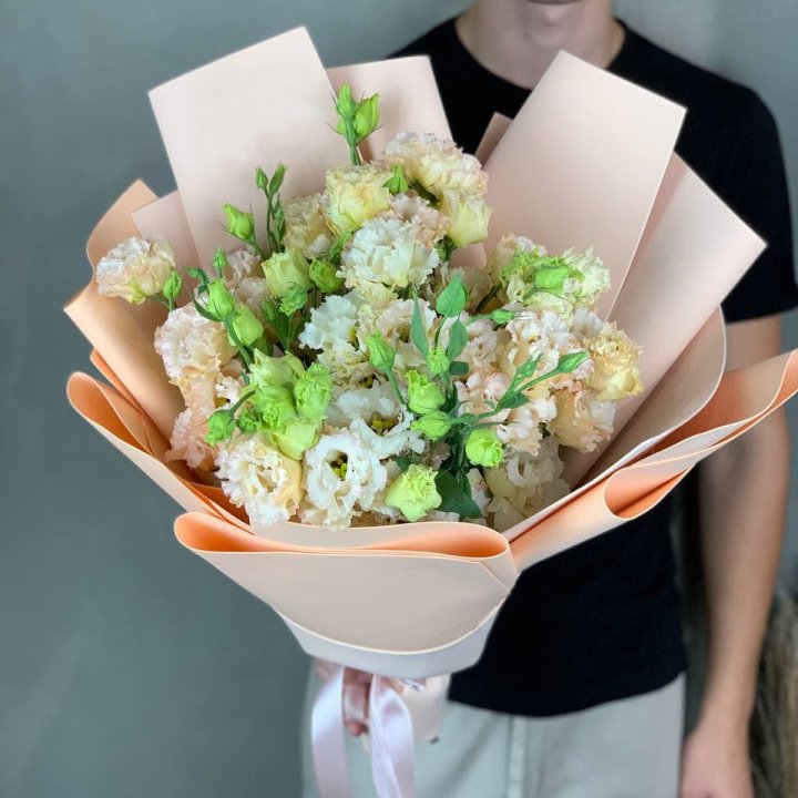 Букет эустом "Крем" в Кемерово