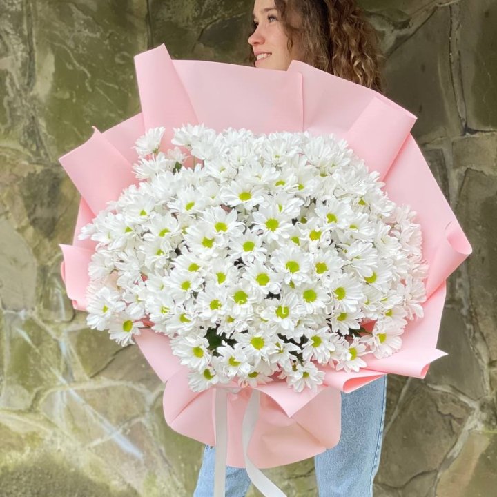  Букет хризантем "Крем" в Кемерово