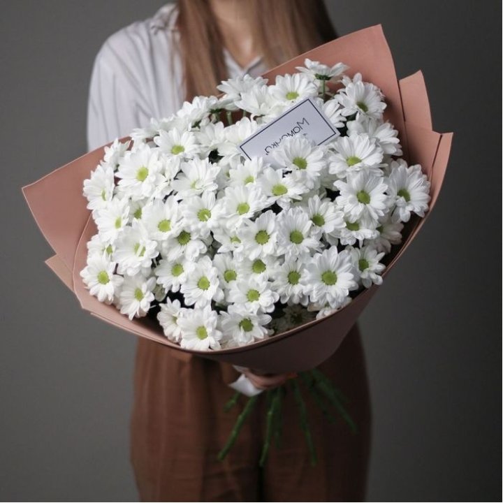 Хризантемы в крафте в Кемерово