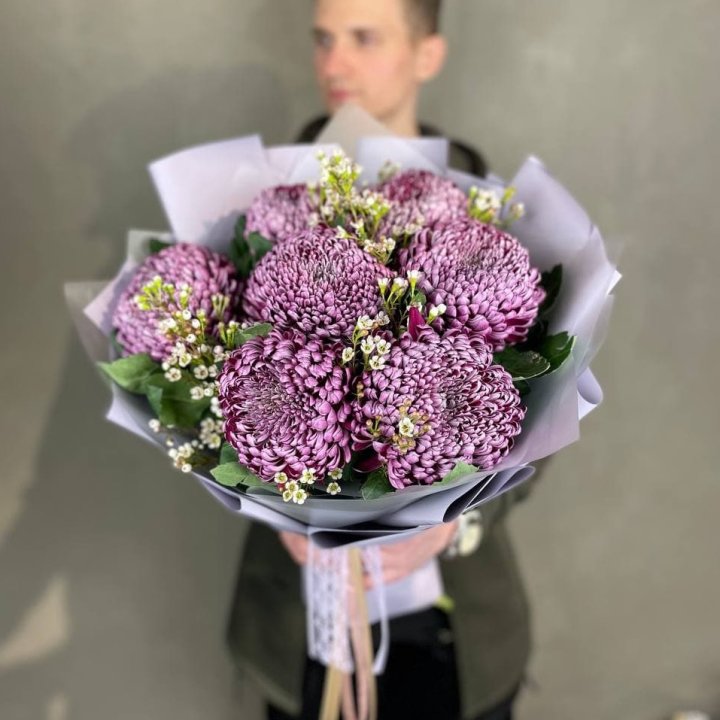 Букет хризантем "Палермо" в Кемерово