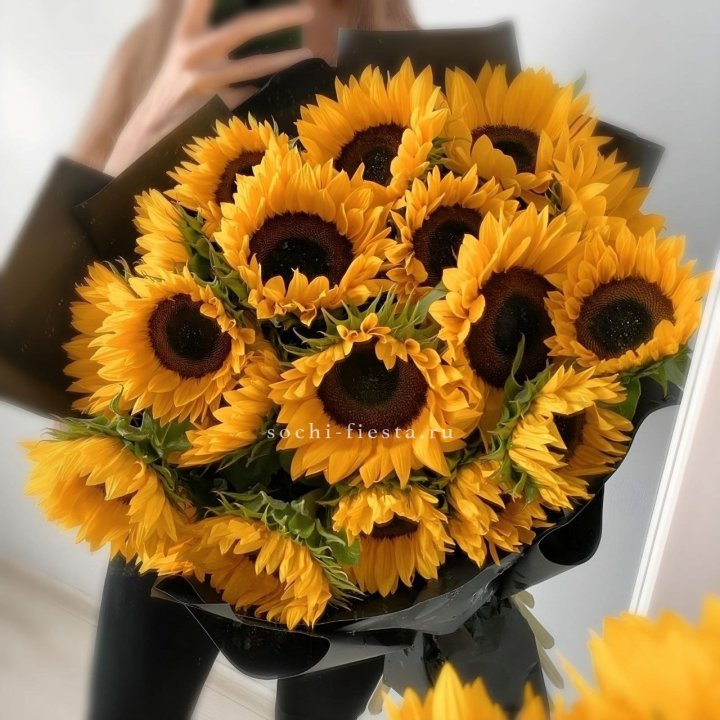 Букет подсолнухов "Гига" в Кемерово