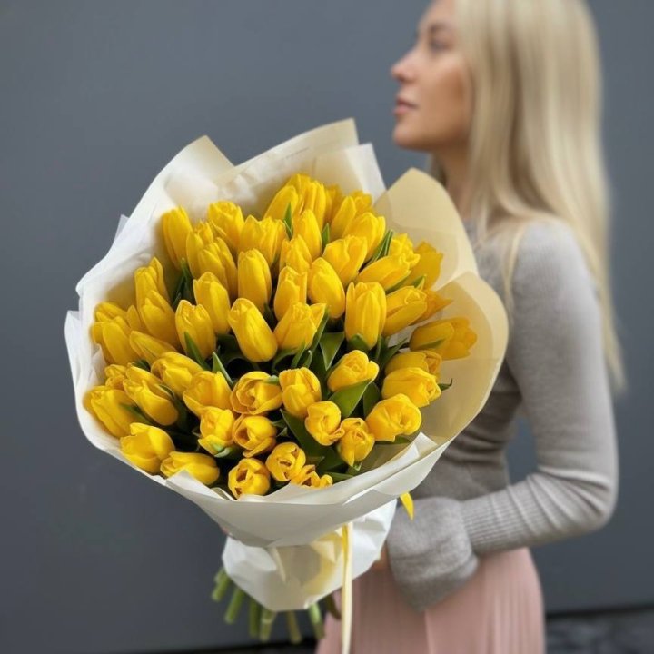 51 желтый тюльпан в Кемерово