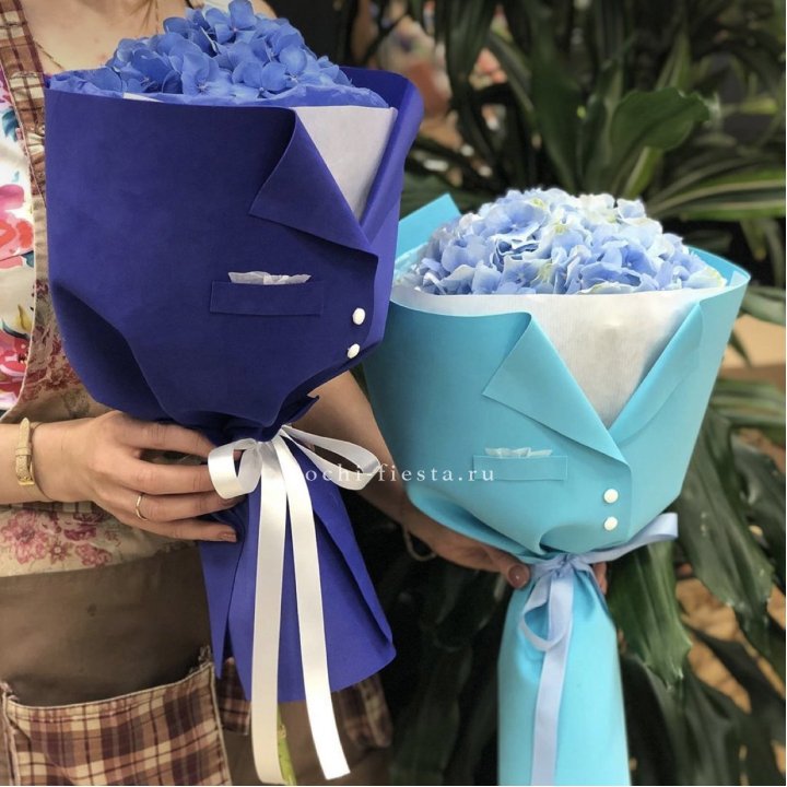 Букет с гортензией с пиджаком в Кемерово