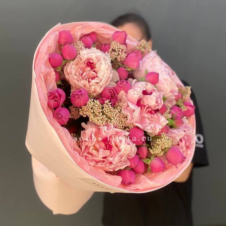  Букет с пионами "Преференс" в Кемерово