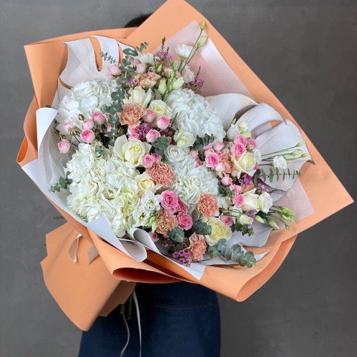 Макси-букет кремовый в Кемерово