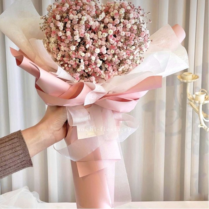 Сердце из гипсофилы  в Кемерово