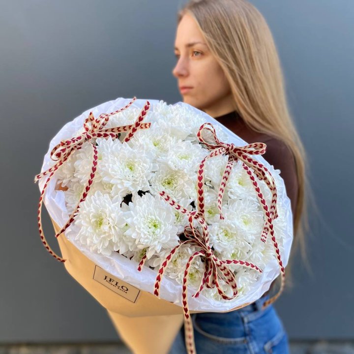 Букет "Хризантемы с любовью" в Кемерово