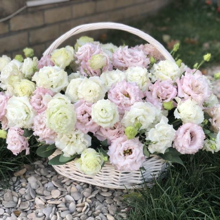 Корзина с эустомой в Кемерово