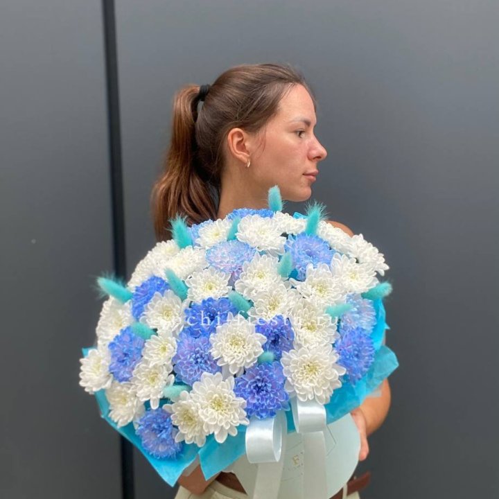  Коробочка  хризантем и лагуруса в Кемерово