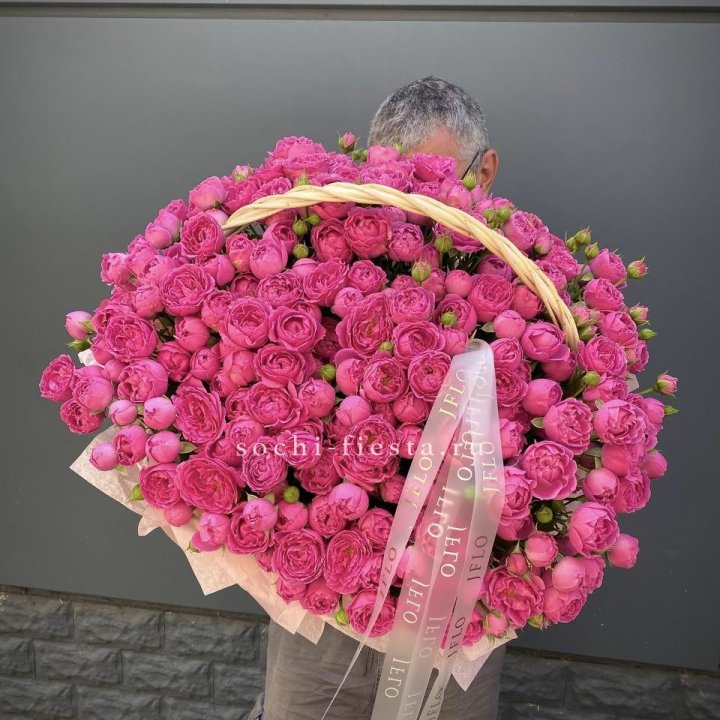 Корзина роз Мисти Баблс 151 в Кемерово