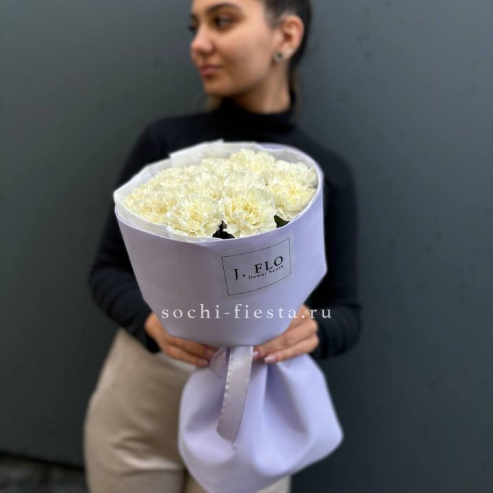 Букет белых диантусов в Кемерово