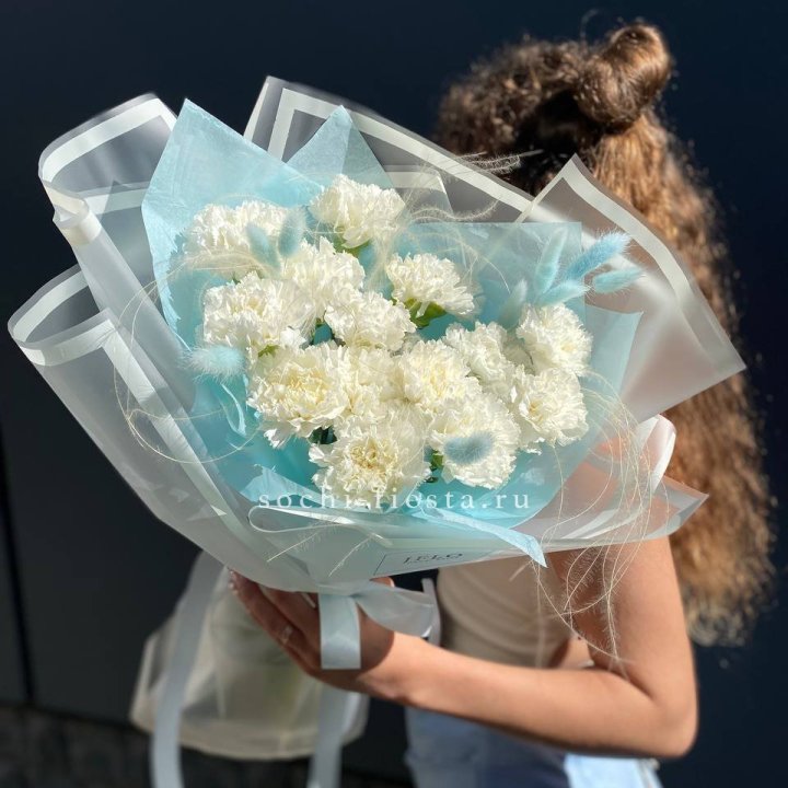 Воздушный букет из диантусов  в Кемерово