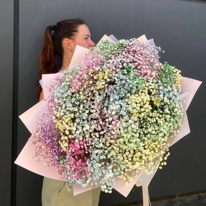 Пышный букет из гипсофил  в Кемерово