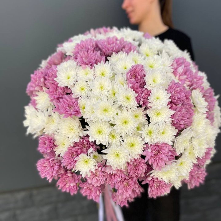  Букет 25 хризантем микс в Кемерово