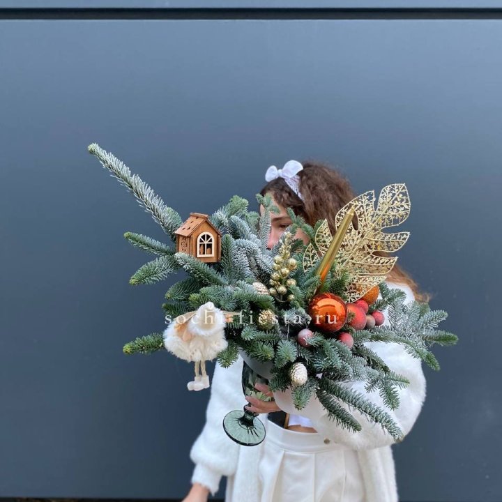 Композиция в бокале огненная  в Кемерово