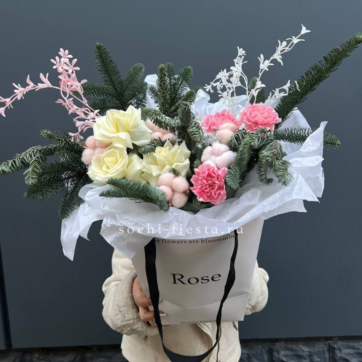 Цветочная сумка с нобилисом в Кемерово
