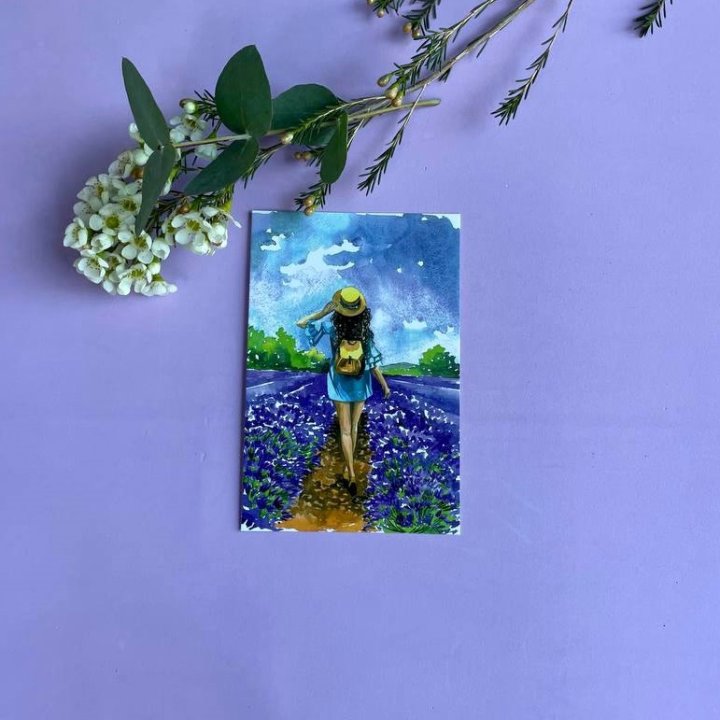 Открытка к букету "Цветочная дорога" в Кемерово