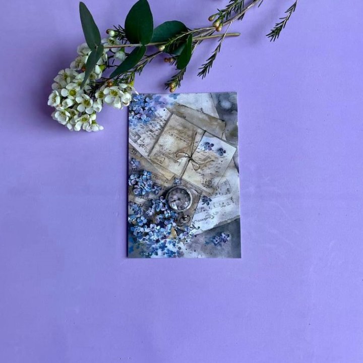 Открытка к букету "Время" в Кемерово