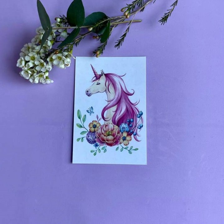 Открытка к букету "Единорог" в Кемерово