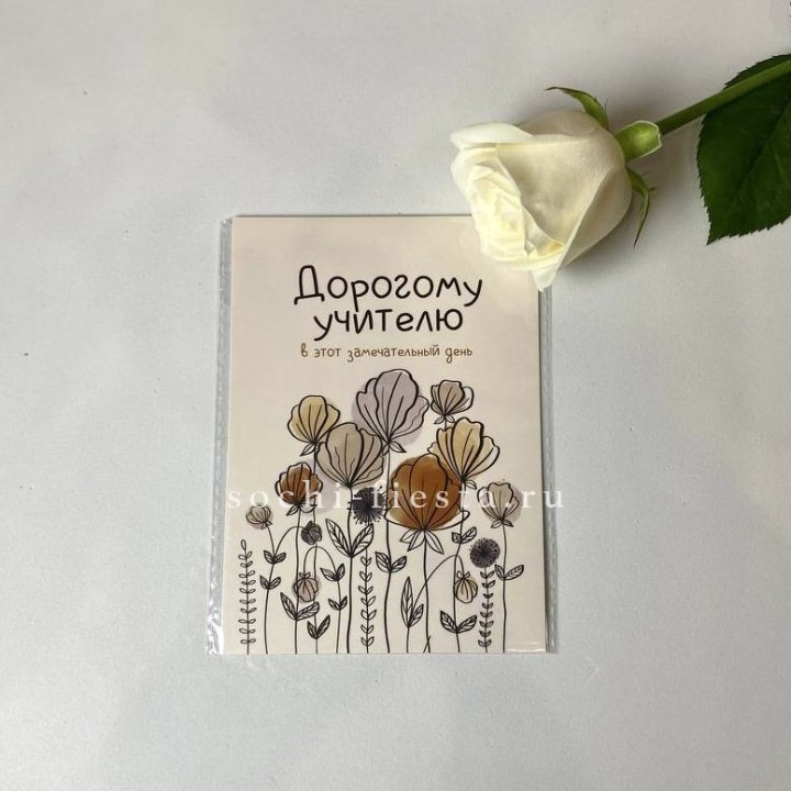 Открытка к букету "Дорогому учителю" в Кемерово