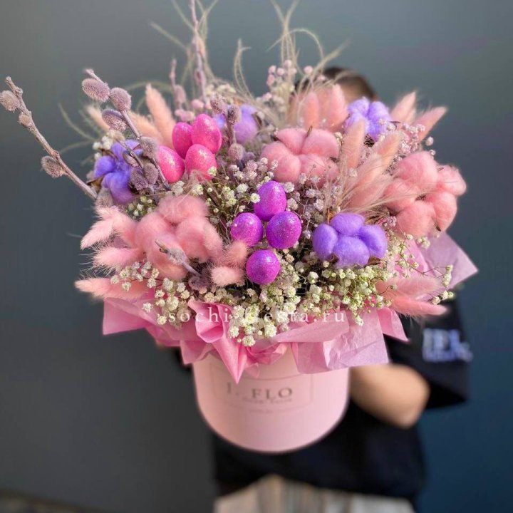 Сухоцветы в коробке  в Кемерово