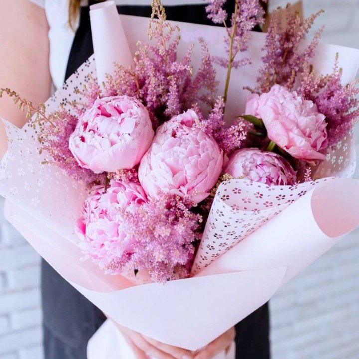 Букет пионов "Мелиса" в Кемерово
