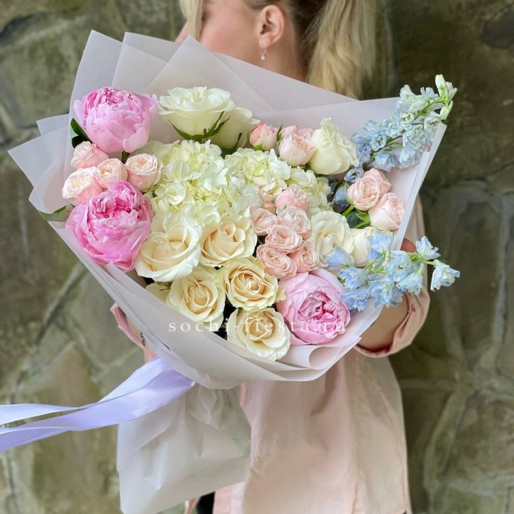 Букет с пионами "Богема" в Кемерово