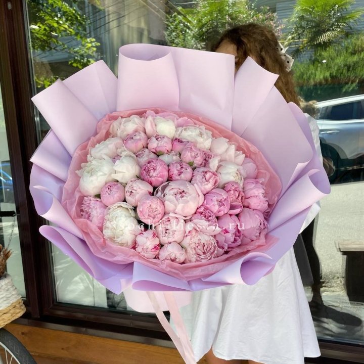 51 розовый пион в Кемерово