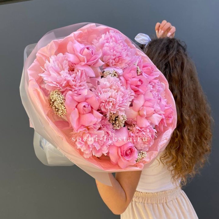  Букет с пионами "Пинки" в Кемерово