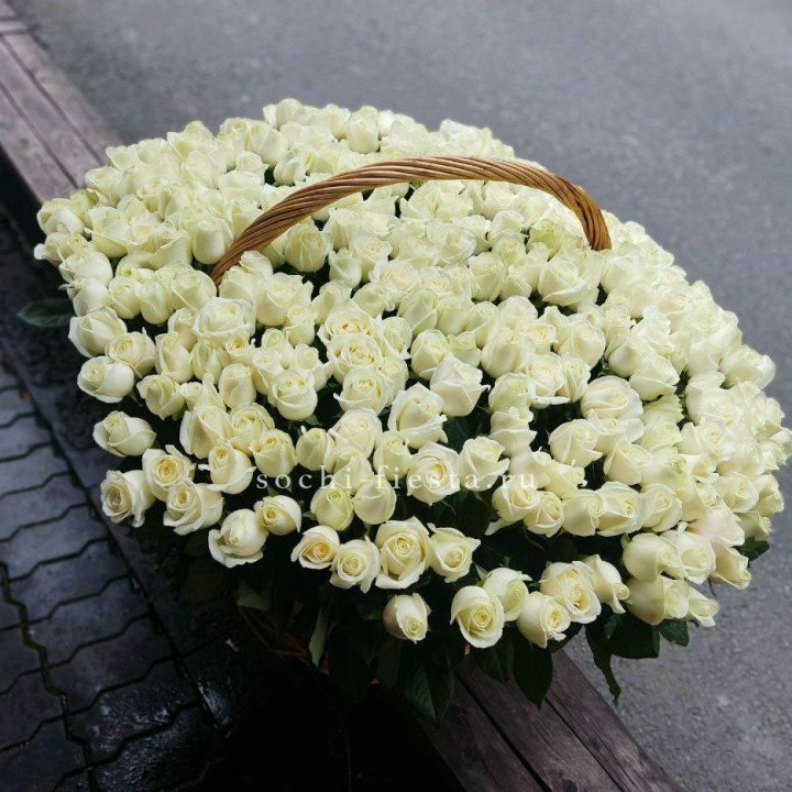 303 розы в корзине в Кемерово