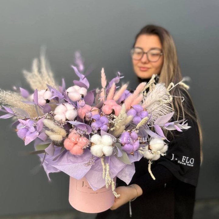 Авторский бокс с сухоцветами №4 в Кемерово