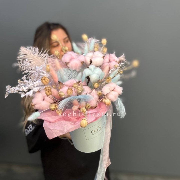 Авторский бокс с сухоцветами №2 в Кемерово